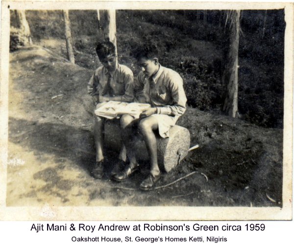 Ajit and Roy Andrew - notice the shoes without socks!! Circa 1959