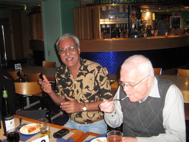 Henry Marriott at dinner with Saits visiting Sydney from Chennai, India - March 2009, North Ryde RSL Club, Sydney