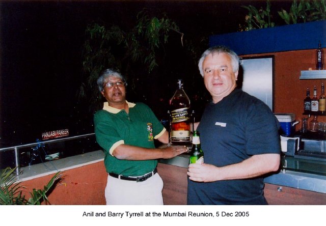 Anil Mani with Barry Tyrrell in Mumbai, Dec 2005. Photo by Ajit Mani