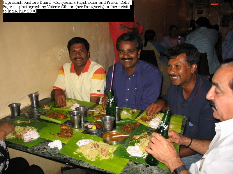 Pravin (Baba) Pujara with friends from Coimbatore - photo by Valerie Gibson (nee Dougherty)- July 2006