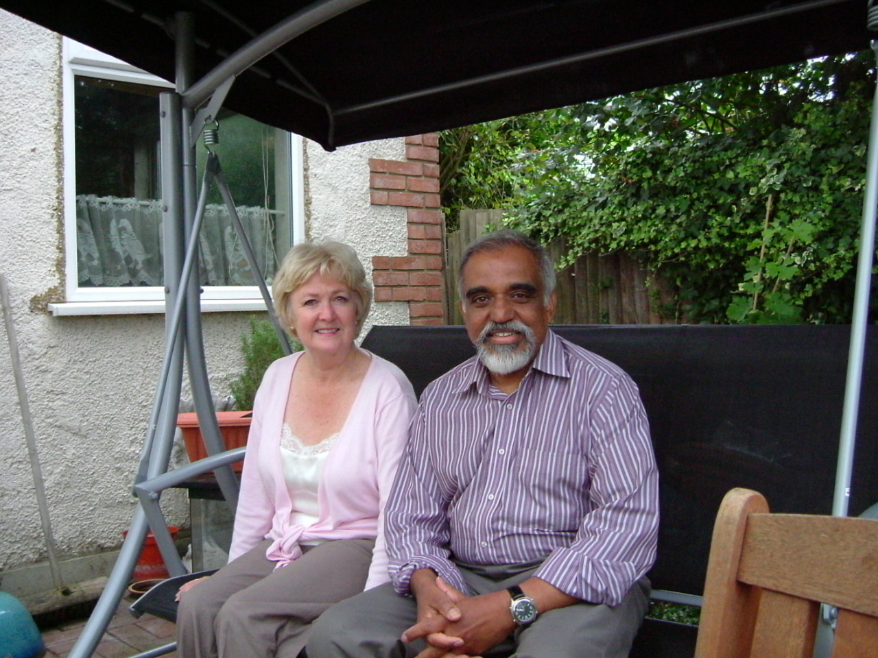 Dr. Elias Cheriyan of Maidstone, Kent, UK with partner Lynda - August 2008