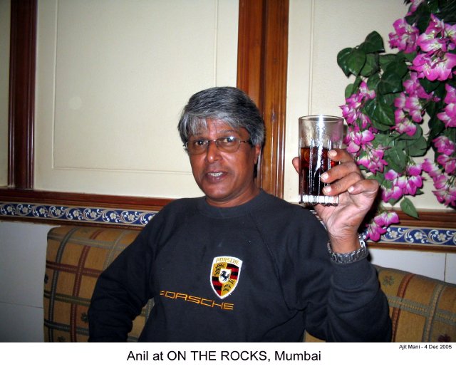 Anil Mani enjoying his Old Monk