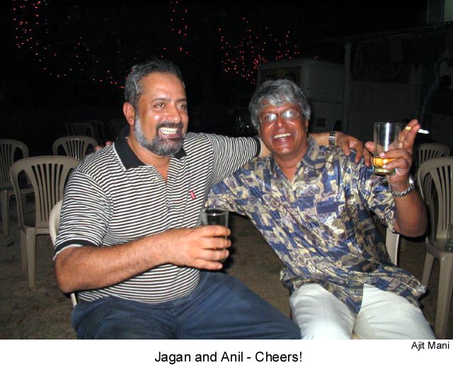 Jagan and Anil in high spirits at the Kottayam reception of Doc Romesh's sons's wedding - 25th/26th Jan 2006