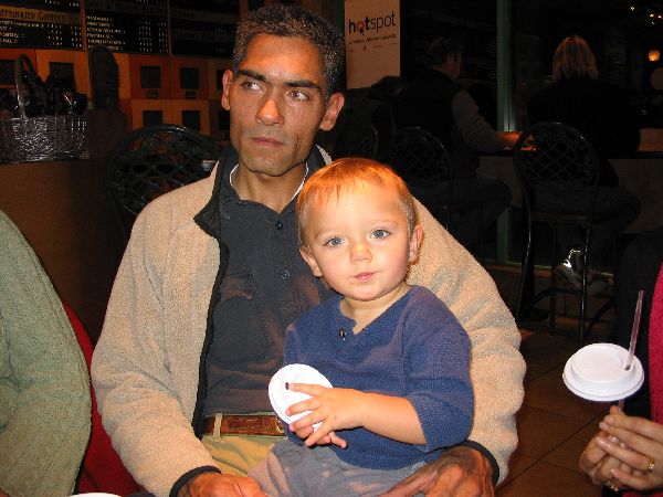 Ranga Morlin with son Max at a get together of OGs in Toronto, Canada, Nov 2005
