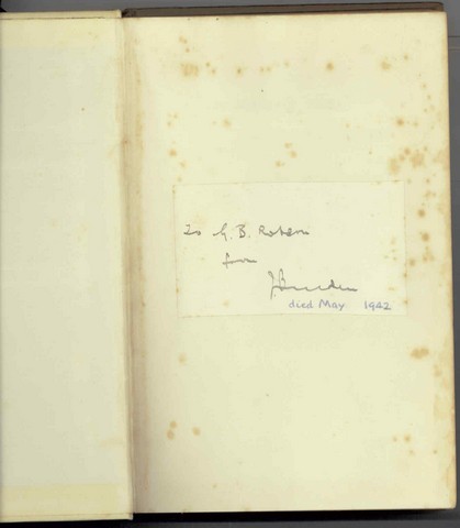 Image of the signature of the founder of the SGH, Rev John Breeden in 1935